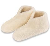 Formalind Bettschuhe Schafwolle - Fußwärmer bei besonders kalten Füßen – Hausschuhe aus Wolle (40/41 EU, numeric_40)