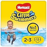 Huggies Little Swimmers Einweg-Schwimmwindeln für Babys und Kinder, Größe 2-3 (3-8 kg), 12 Bade-Windeln, Unisex